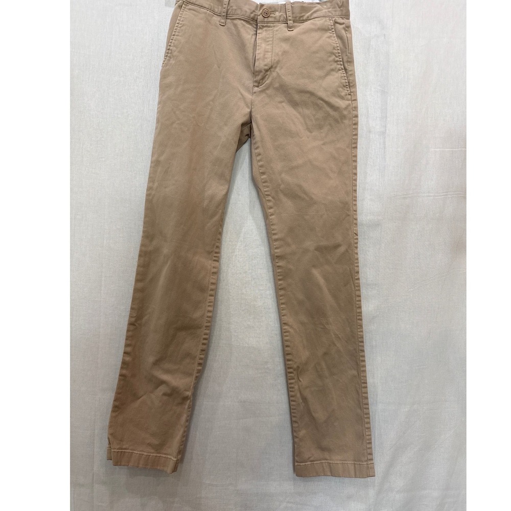 J.Crew Crewcuts Boys Khaki Stretch Chino Pants Size 16 Regular Adjustable Waist